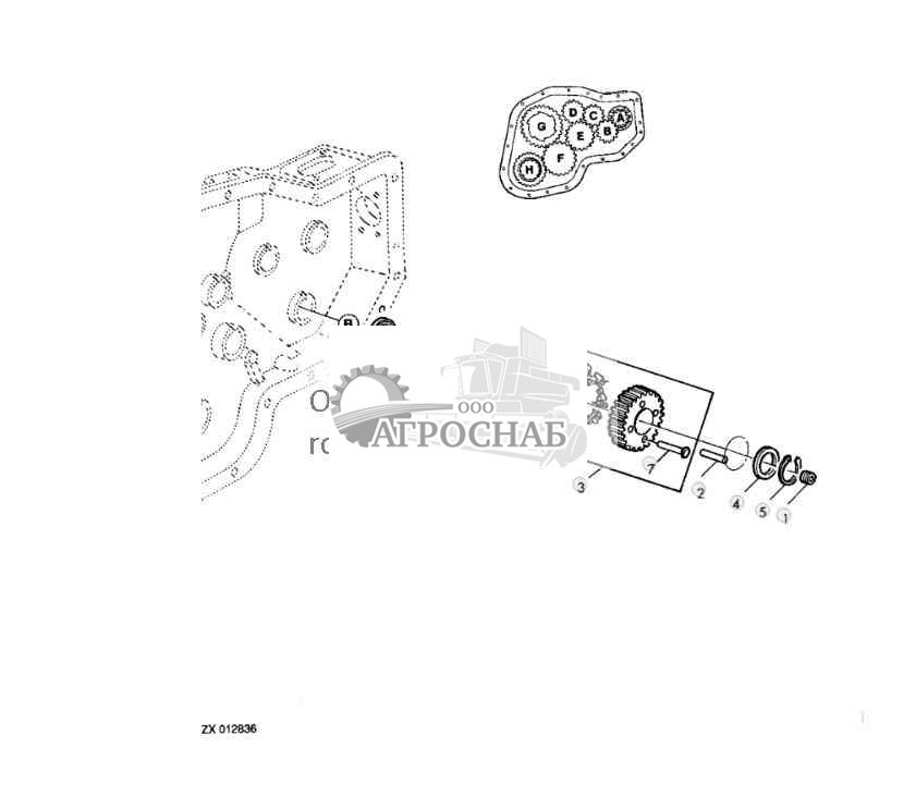LENGTH-OF-CUT TRANSMISSION (SHAFT ''B'') (4-GEAR LOC TRANSMISSION) 